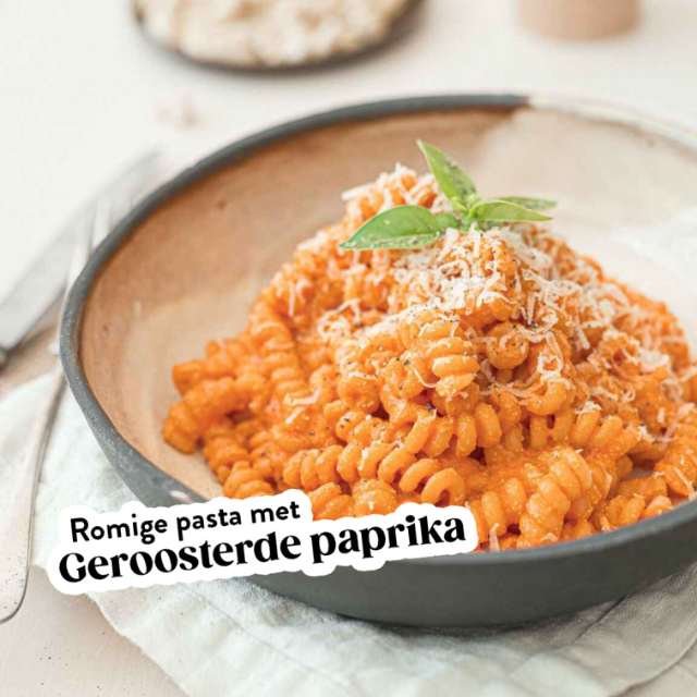 link in bio-geroosterde-paprika-pasta
