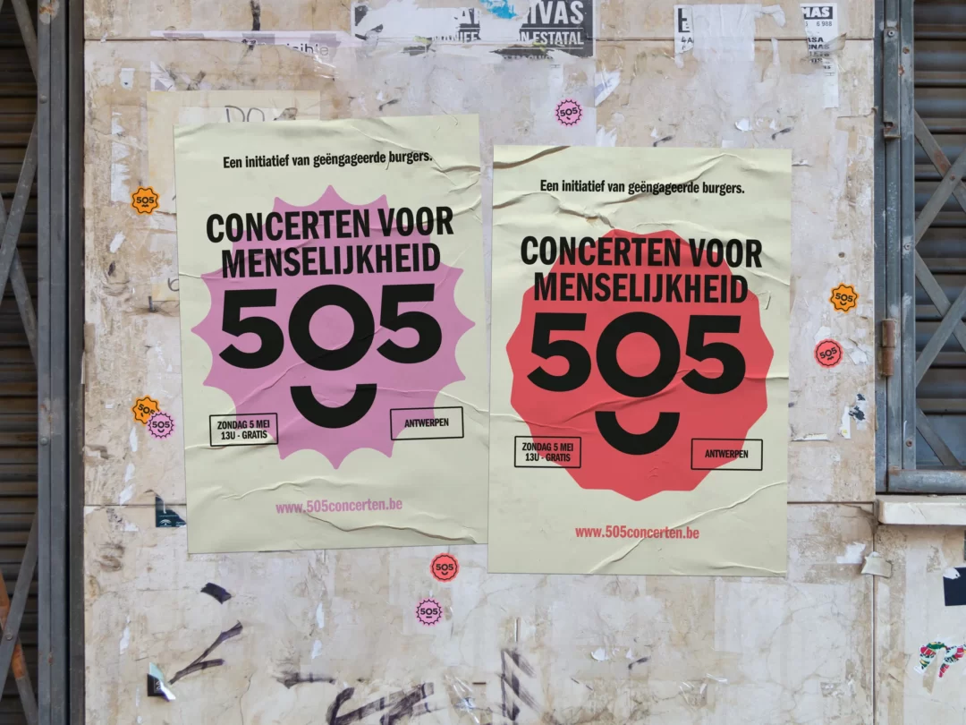 505 Concerten voor Menselijkheid poster wall