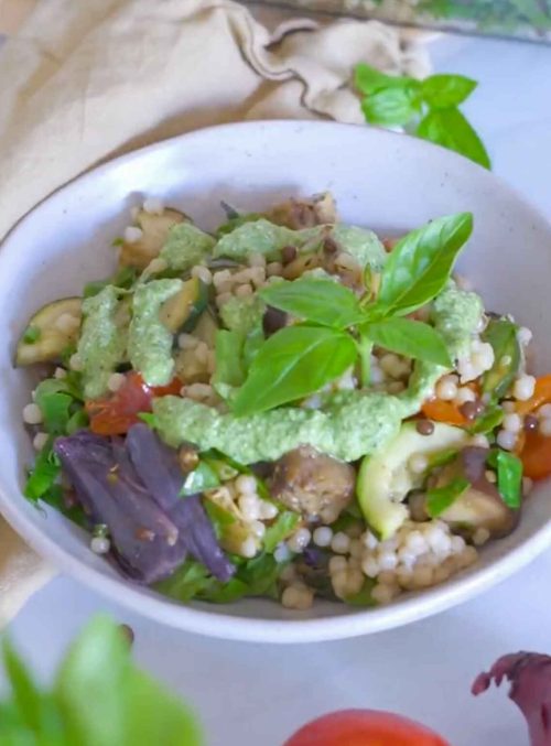 Ratatouille pesto salade